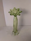 Vintage Murano Art Glass Green Gardenia Vase