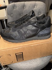 Valentino Garavani RockRunner Studded Camo Black Shoes Size 43
