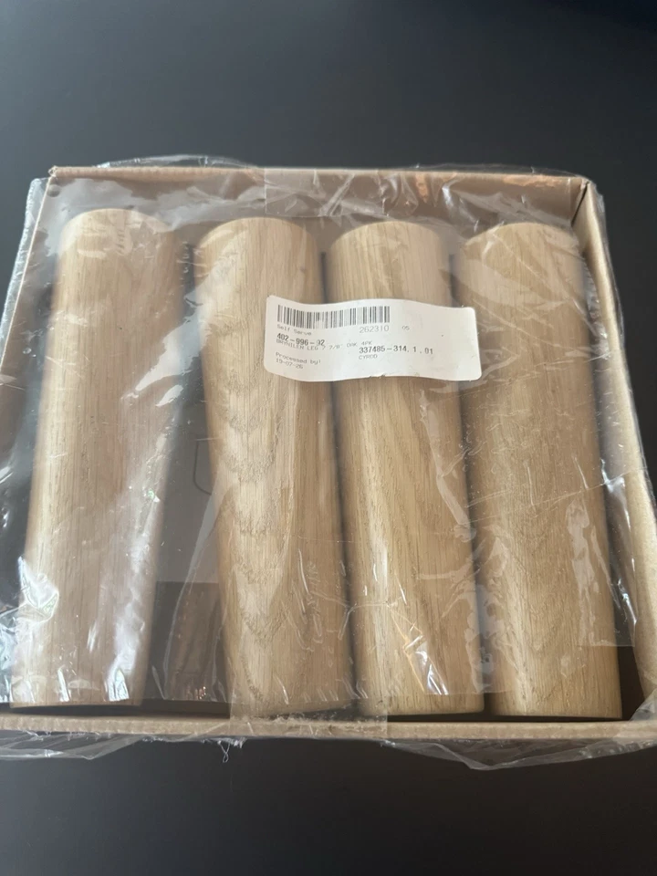 Set of 4 Ikea BRYNILEN Furniture Legs Solid Oak Wood 7 7/8 " 402.996.92 IKEA - Image 2 of 4