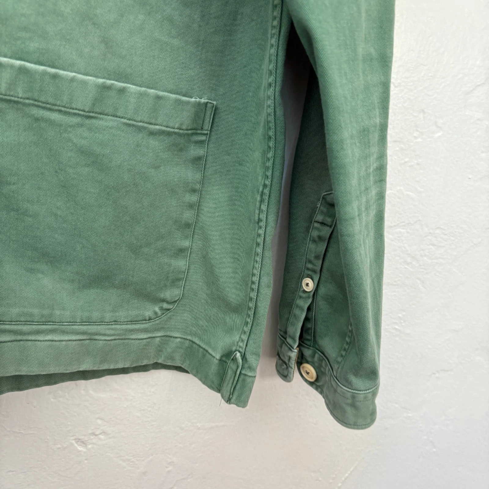 Brooklyn Tailors + Willys Detroit Chore Coat Men Size Medium Green Fits Small image 7