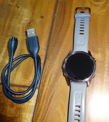 Garmin Fenix 7S Sapphire Solar 42mm GPS Smartwatch Titanium Gold/Tan  EXCELLENT