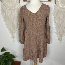 Tahari Burnt Orange Polka Dot Mini Dress Floral Women's Dress XS