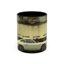 Retro 911 Turbo Sports Car Mug | Vintage Garage Workshop