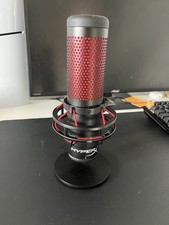 HyperX QuadCast USB Microphone Mute Button Back-Lit Black Red Freestanding