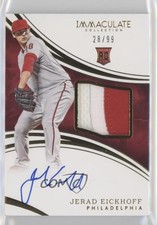 2016 Panini Immaculate Rookie 28/99 Jerad Eickhoff #135 Patch Auto n1u