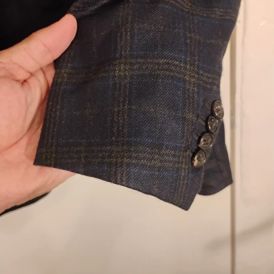 Abrigo Blazer Deportivo BELVEST Para Hombre 3 Btn 100% Cachemira Cuadros Talla 38R Leer Foto 2 de 4