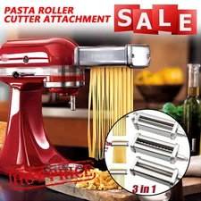 3-IN1 Kitchen Home Pasta Roller and Cutter Set Tools for Kitchen Aid Stand USA