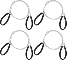4Pcs Stainless Steel Cable Saw Hand Pocket String Rope Saw Emergency Black