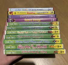 Lot Of 11 Sesame Street Kids DVD's Elmo Zoe Dance Potty Time UNTESTED