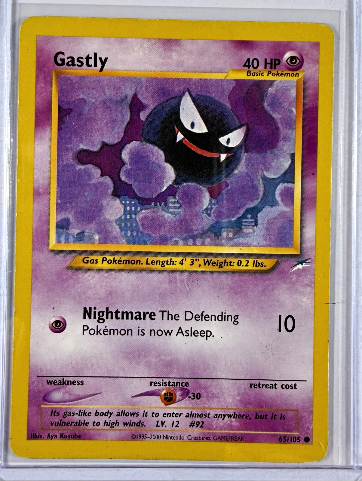 WOTC Gastly 65/105 Pokemon Neo Destiny Common Regular Unlimited 2000 MP