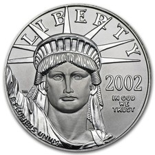 2002 1 oz American Platinum Eagle BU 2434.54 per troy oz