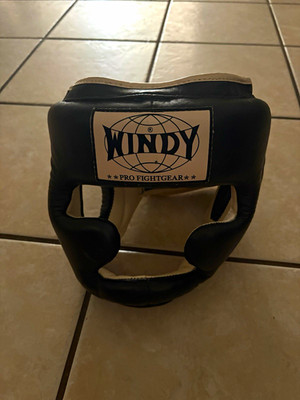Windy Training Boxing/MMA Headgear Adult Unisex L Black/White WHTG
