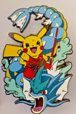 PIKACHU- LARGE ENAMEL PIN-SHIP ALL THE PINS YOU BUY FOR $4.99-VISIT OUR STORE