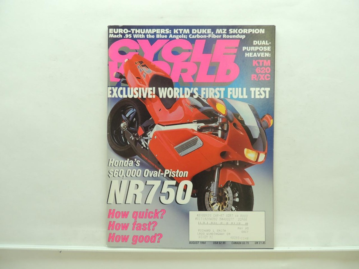 Aug 1994 Cycle World Magazine Honda Kawasaki Suzuki Ducati MZ
