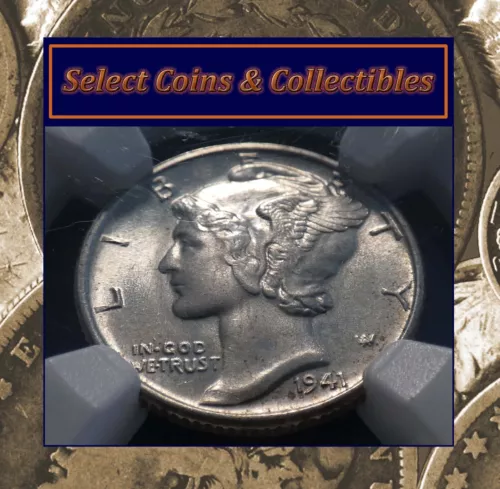 1941 10C Mercury Dime NGC MS 65 Classic Beautiful Design! #2165