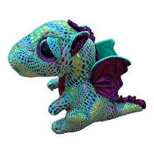 TY Beanie Boos Plush 6 Inch Cinder Green Glitter Sparkle Dragon