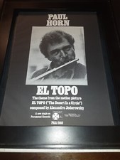Paul Horn El Topo Rare Original Promo Poster Ad Framed