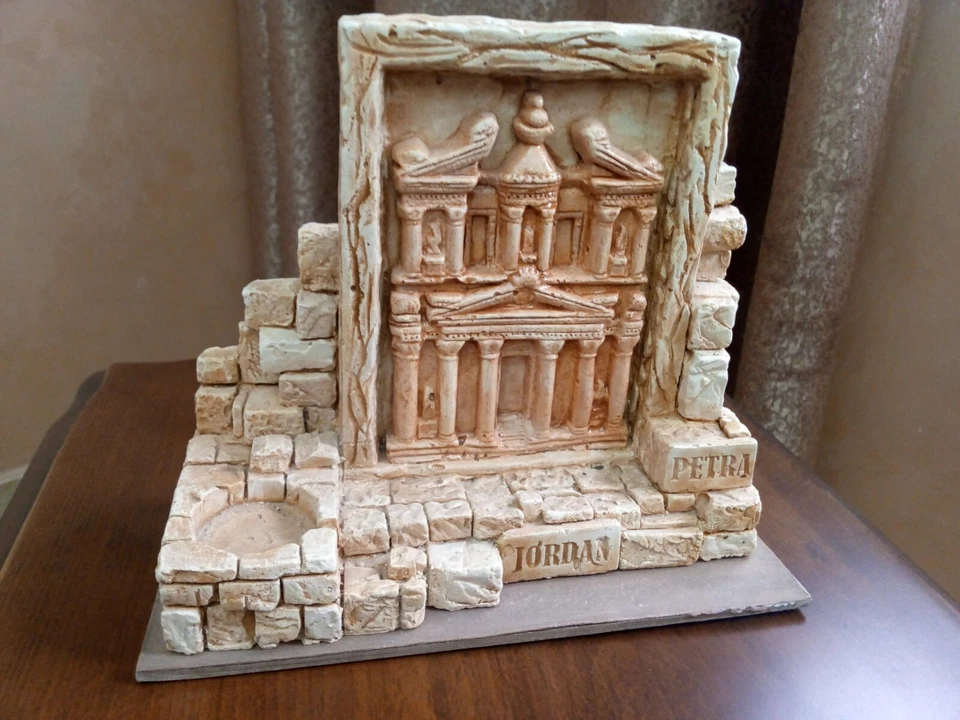 手工制作模型 Petra 由石膏和树脂制成 20 X 23 厘米 - Nabati Jordan — 第 2/4 张图片