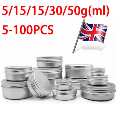 Lip Balm Can Wholesale Aluminum Tin Jars Cosmetic Empty Screw Lid Containers UK