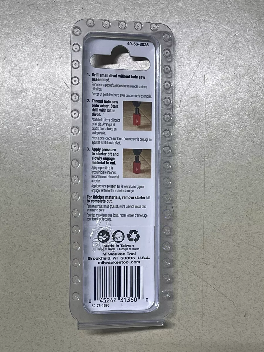 Milwaukee Tool 49 56 8025 Retractable Starter Bit for Diamond Plus Hole Saws