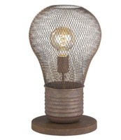 Tischleuchte Tischlampe Industrie Retro Boden Lampe GlüHbirne Leuchte Rostbraun