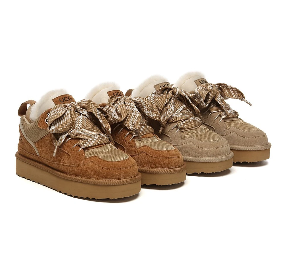 AUSTRALIAN SHEPHERD® UGG Boots Women Sheepskin Wool Lace Up Platform Parkyr - image 2 of 2