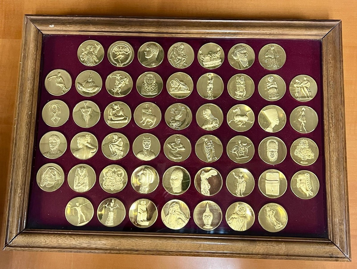 FRANKLIN MINT The Worlds Greatest Sculptures Set of 50 Medal