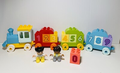 Lego Duplo Number Train Set #10954 Learn to Count Building Blocks Missing Puppy