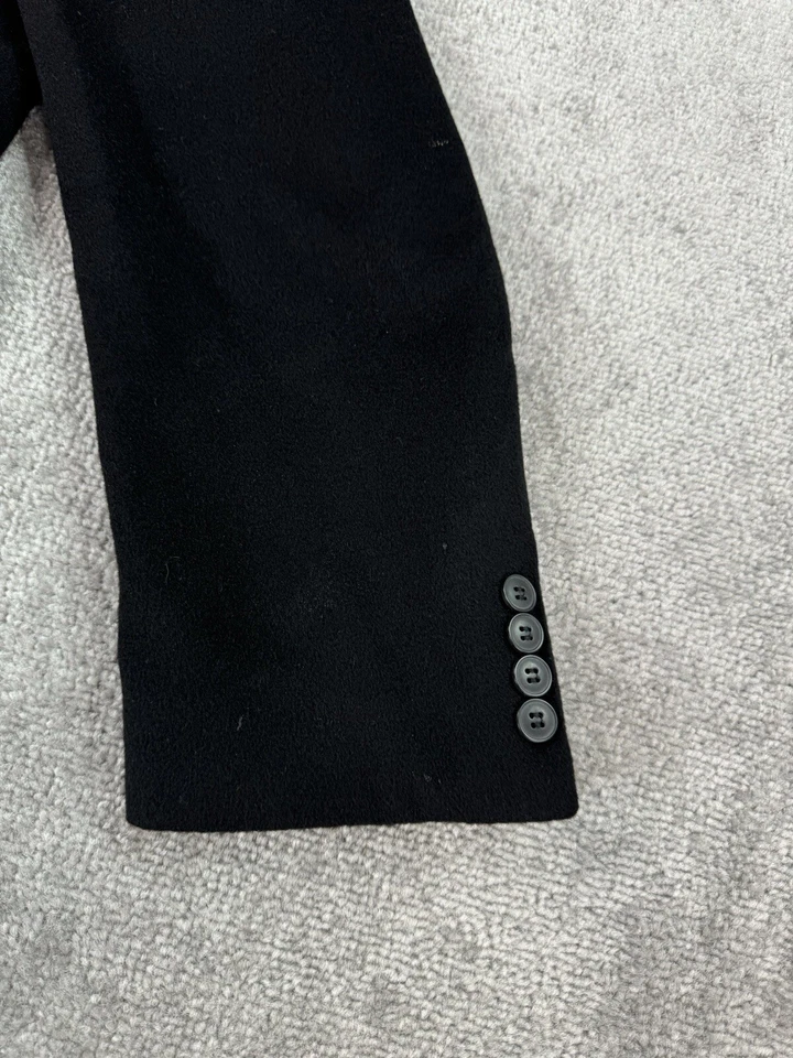 Chaqueta Traje Andrew Fezza 44 L Negra Cachemira Gardena Lanificio Italia Lujo Foto 2 de 4