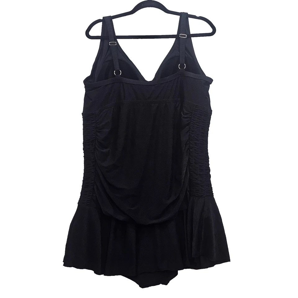 Fashion Bug Black Women's Swimsuit / Dress Size 26W Beach Vacation Resort - Image 2 of 4