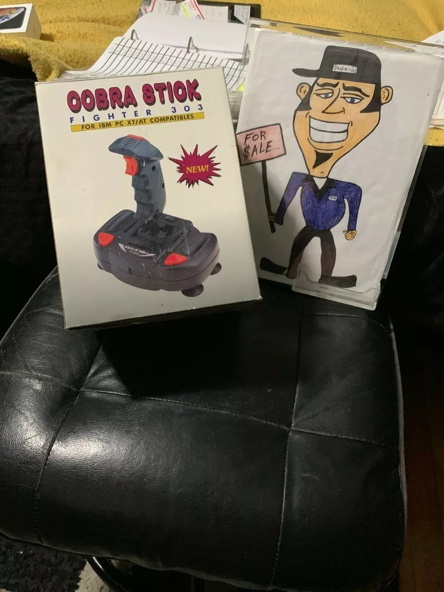 COBRA STICK FIGHTER 303 FOR IBM PC XT/AT COMPATIBLES IN BOX ESTATE SALE GO  READ