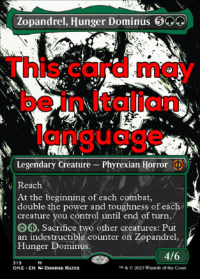 MTG ZOPANDREL, HUNGER DOMINUS 315 FOIL EXC - DOMINUS DER GEFRÄSSIGKEIT ONE X IT