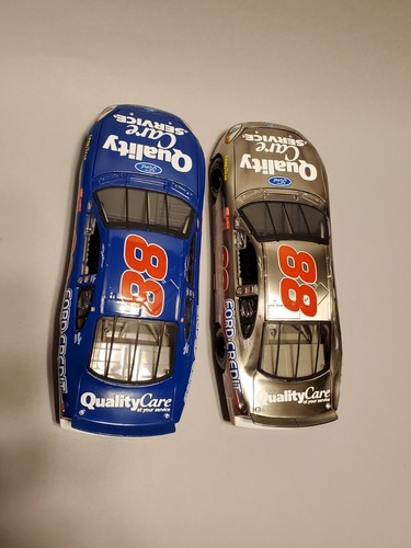 Action Race Fans Dale Jarrett 88 1:24 Twin Pack Brushed Metal Stock Car lot t756 - Picture 6 of 9