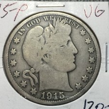 1915-P   VG    Barber Half Dollar    LY part IT                Combined Shipping
