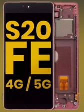 Original Oled Display For Samsung Galaxy S20 FE Frame Red Fingerprint Sensor