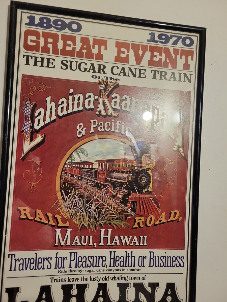 Vintage 1890-1970 The Sugar Cane Train Pacific Railroad Poster
