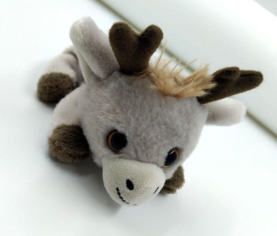 Russ Petooties Pets Winter Friends Moose Deer Grey Soft Plush Toy Small 5 