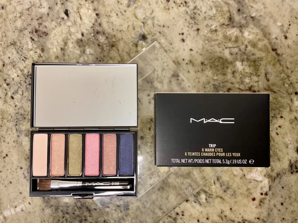 Paleta MAC Trip 6 ojos cálidos nueva en caja auténtica edición limitada Foto 3 de 4
