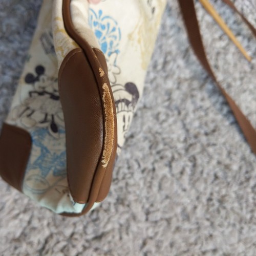Sac à main bandoulière vintage parcs Disney original authentique sac Mickey Minnie toile - Photo 7/14