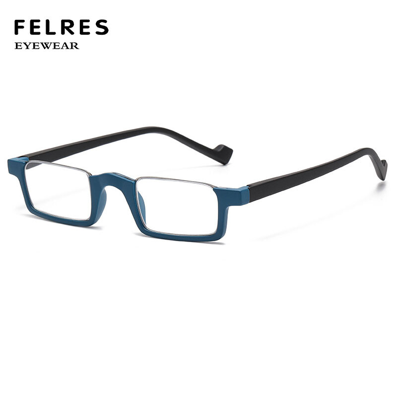 Women Square Half Frame Reading Glasses Clear Lens Anti Blue  display picture 1