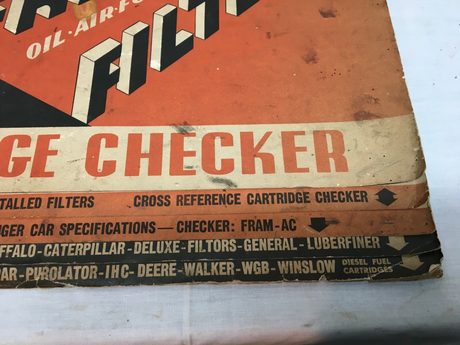 Vtg 1955 Fram Oil Filter Cartridge Catalog Allis Chambers Tractors Oil Air Fuel