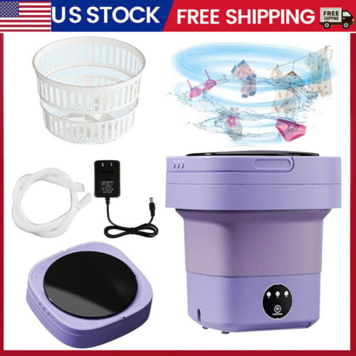 Portable Washing Machine Mini Washer Foldable Washer Small Spin Dryer Travel 8L~