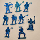 Vintage DFC Plastic FANTASY Figures 1981 Hong Kong Wizard Knights 9 pcs