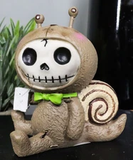 Ebros Furrybones Den Den Figurine Sunflower Hooded Skeleton Snail Collectible