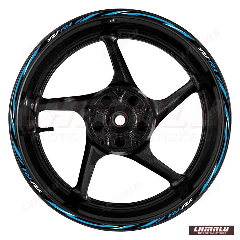 For YAMAHA YZF R1 R 1 Waterproof Decal Wheel Reflective RIM Stickers - Изображение 4 из 4