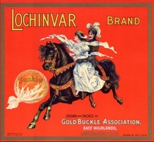 Lochinvar Brand 1920s VINTAGE California Orange Crate Label NOT A COPY