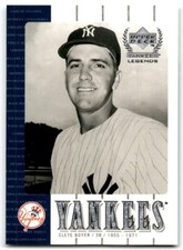 2000 UPPER DECK YANKEES LEGENDS CLETE BOYER NEW YORK YANKEES #33