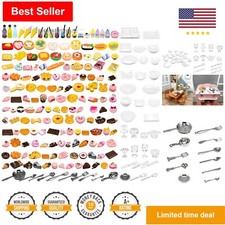 200pcs Miniature Food Drinks Bottle Mini Toys - Dollhouse Kitchen Accessories