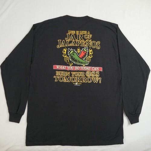 Big Dogs Black T-Shirt With Life is like a Jar of Jalapenos Graphics Size Lrg - Picture 13 of 14