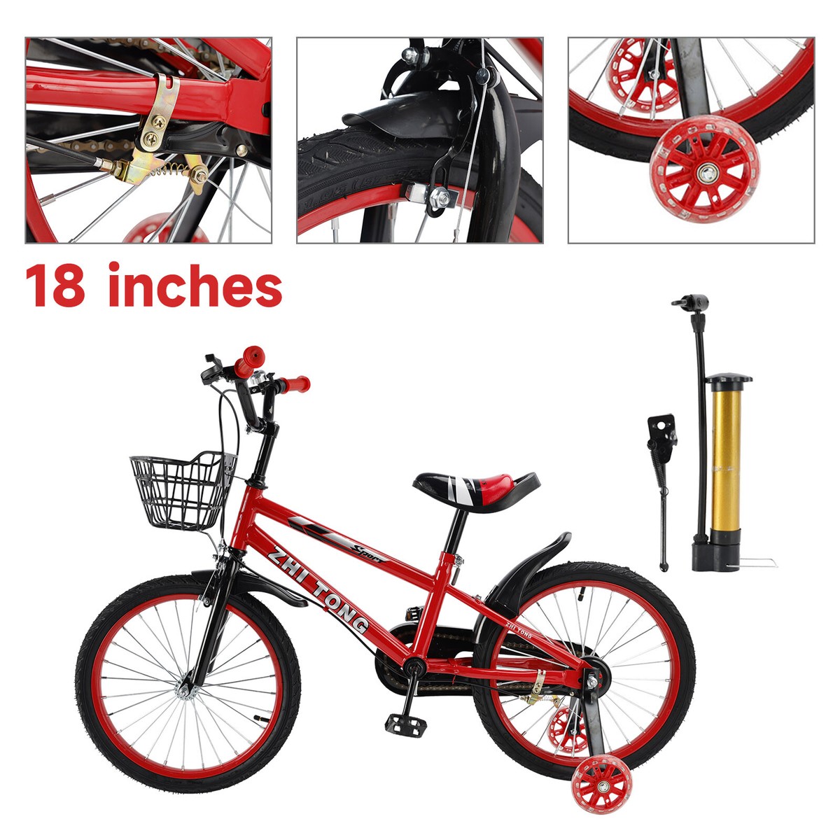 18 inches Kid's Bike Child Bicycle Boys and Girls with